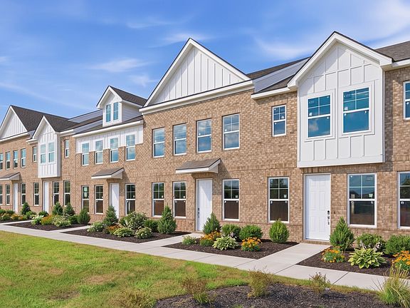 Front exterior of townhomes