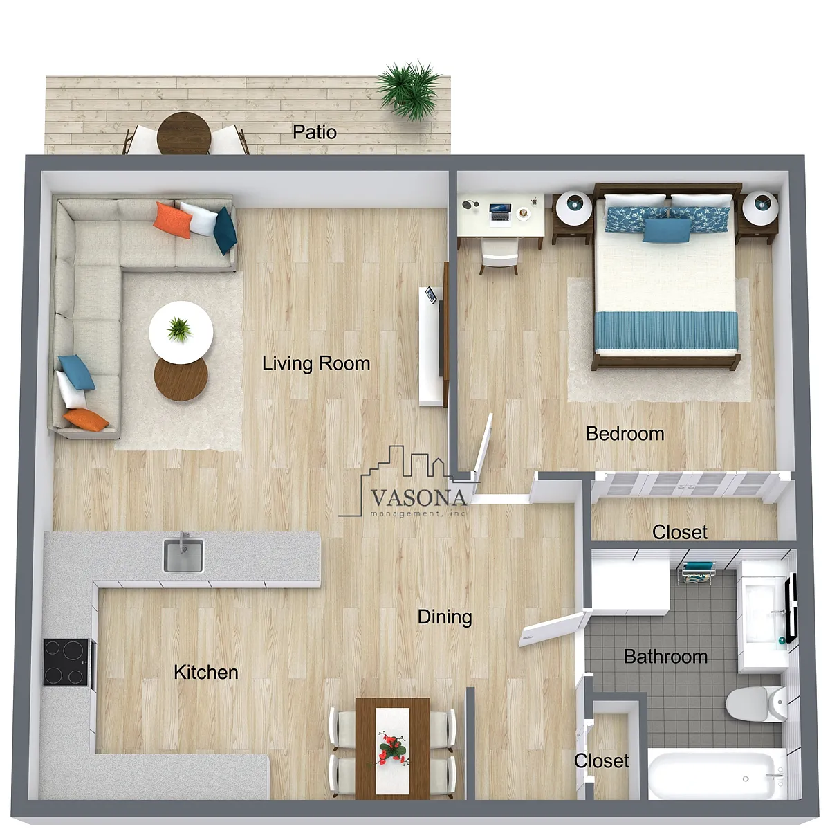 Floor plan 1 Bedroom
