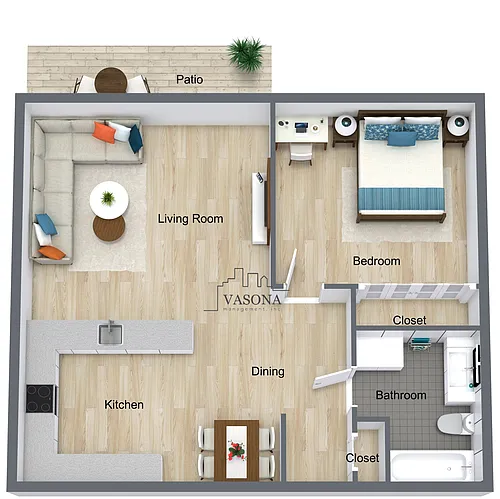 Floor plan 1 Bedroom