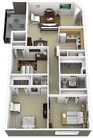 Floor plan 3Bedroom 1.5Bathroom