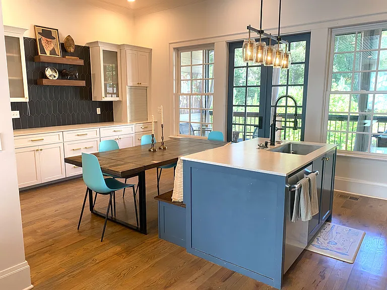 Main floor, living & dining, kitchen.