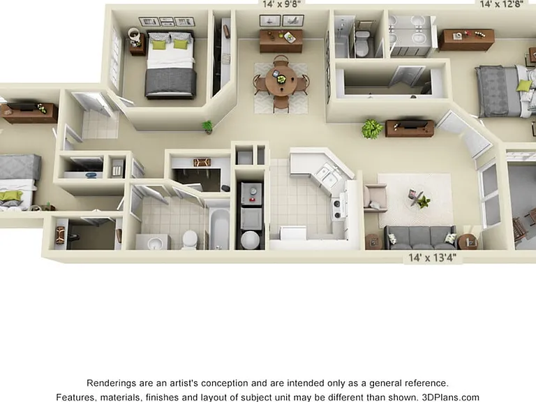 3 Bedroom 3 Bedroom