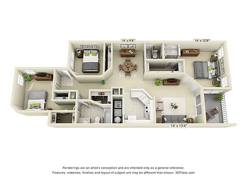 Floor plan 3a Luxe
