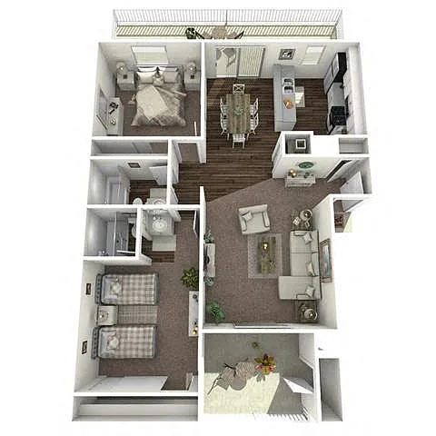 Floor plan 2 Bedroom 2 Bathroom