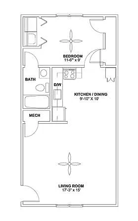 Floor plan The Brightleaf 673