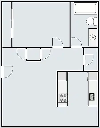 Floor plan One Bedroom