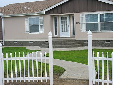 South entry gate and path