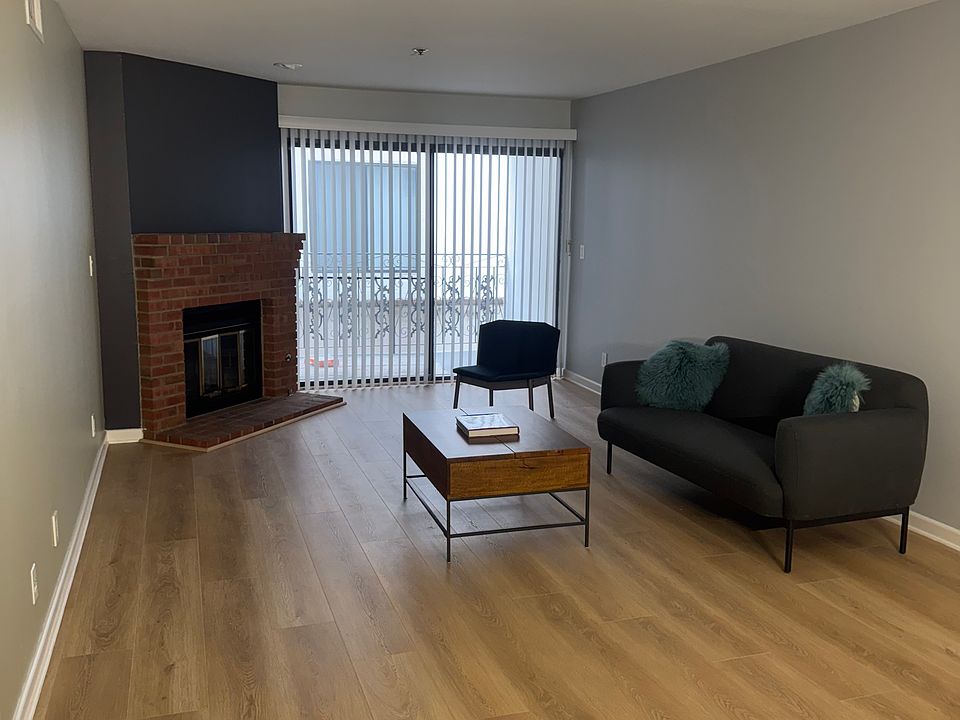Fireplace and balcony