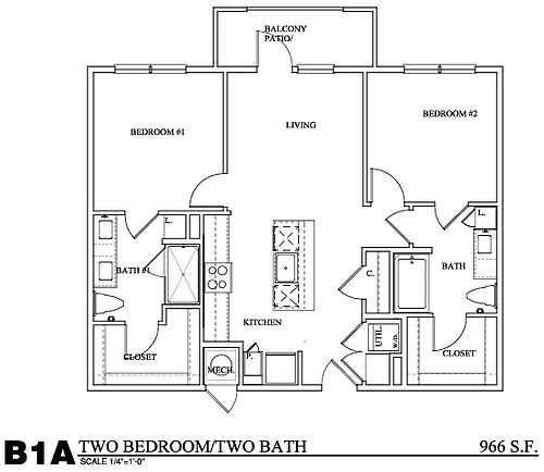 Floor plan B1A