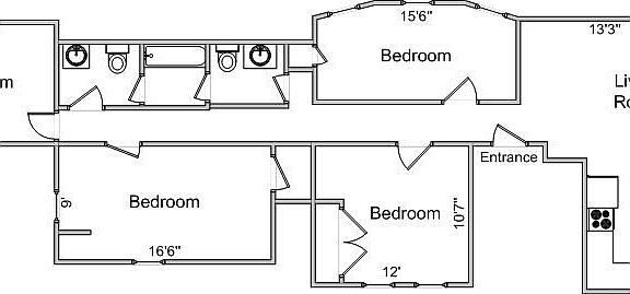 Main Floorplan For 543 W. Washington Ave. #2