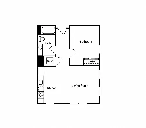 Floor plan 1 Bedroom