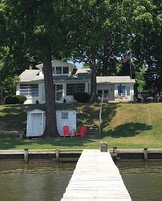 Gentle sloping yard with southern exposure.