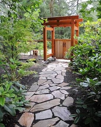 Custom timber frame arbor