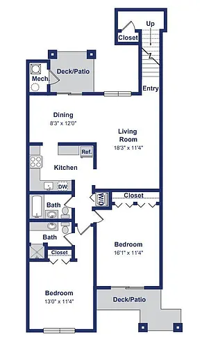 Floor plan Hemlock-Available August 1st