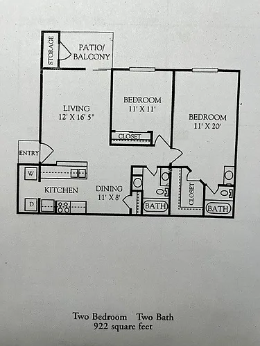 Floor plan 2Bed 2Bath