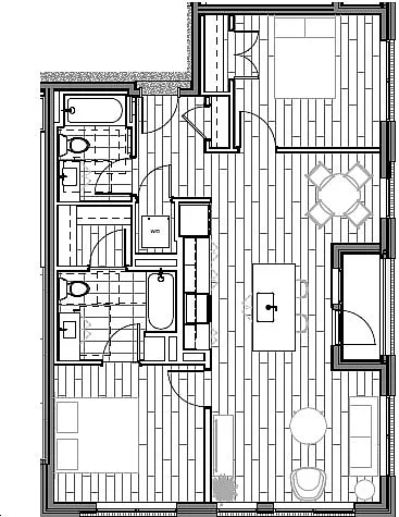 Floor plan 2 Bedrooms, 2 Bathrooms