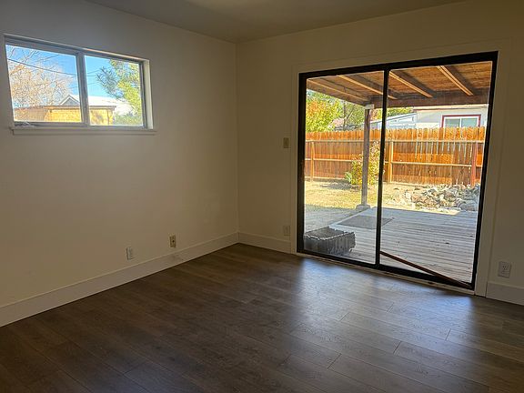 Master bedroom with deck