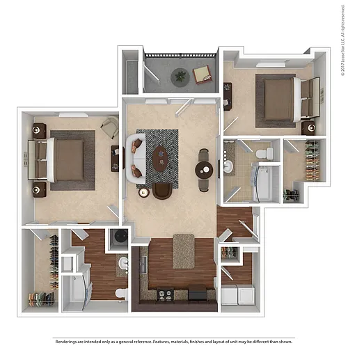 Floor plan 2 Bedroom Craftsman Premier