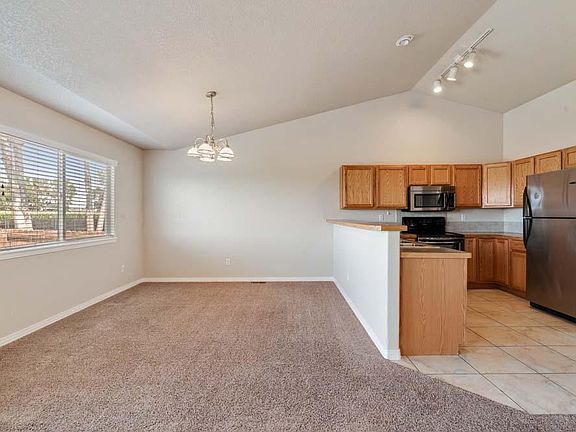 Dining room and kitchen