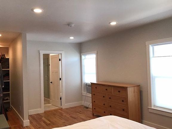 Master closet to the left and master bath to the right.