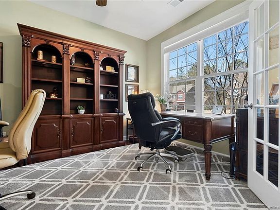 Office with French doors