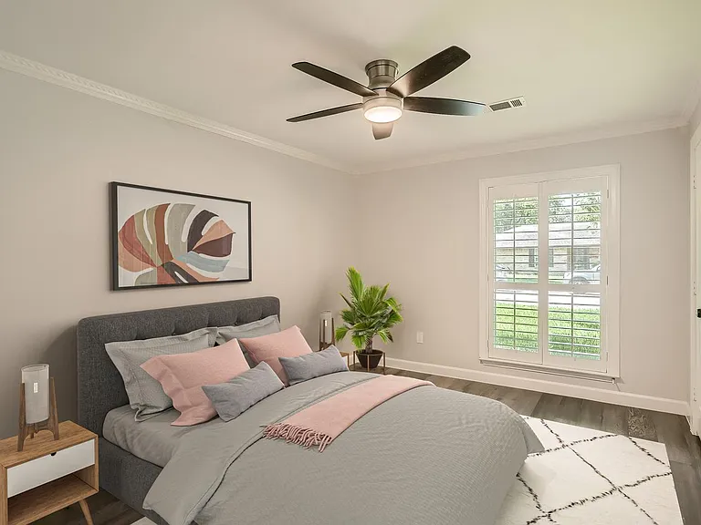 Bedroom 3. This image shows a virtually furnished space. Bedrooms come unfurnished.