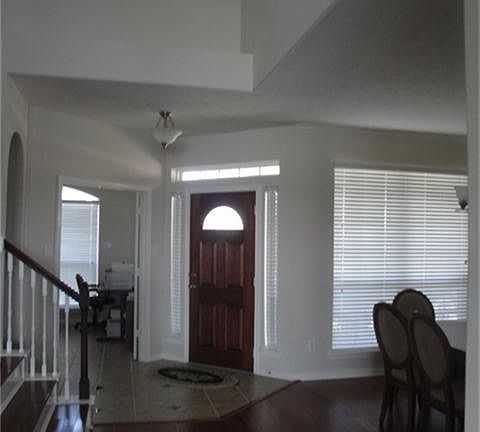 View from family room of 2-story entry