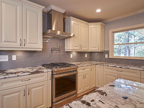 Remodeled kitchen with Jenn Air appliances.