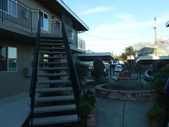 Stairs leading up to unit.