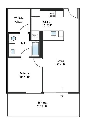 Floor plan A2 Balcony