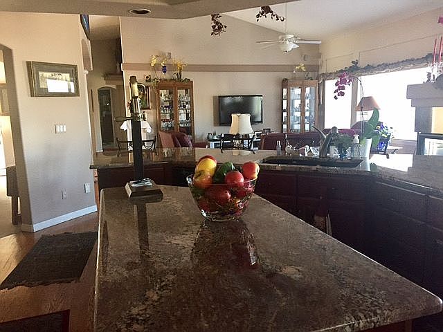 View from spacious kitchen
