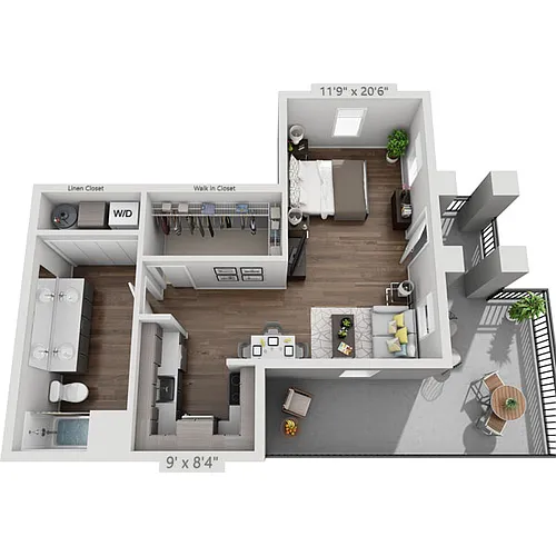 Floor plan Plan E1A
