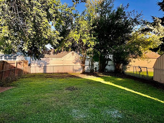 Fenced in backyard