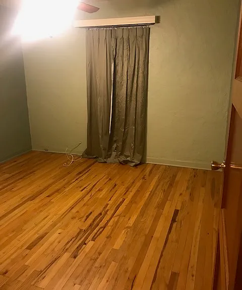 South bedroom showing south facing window.