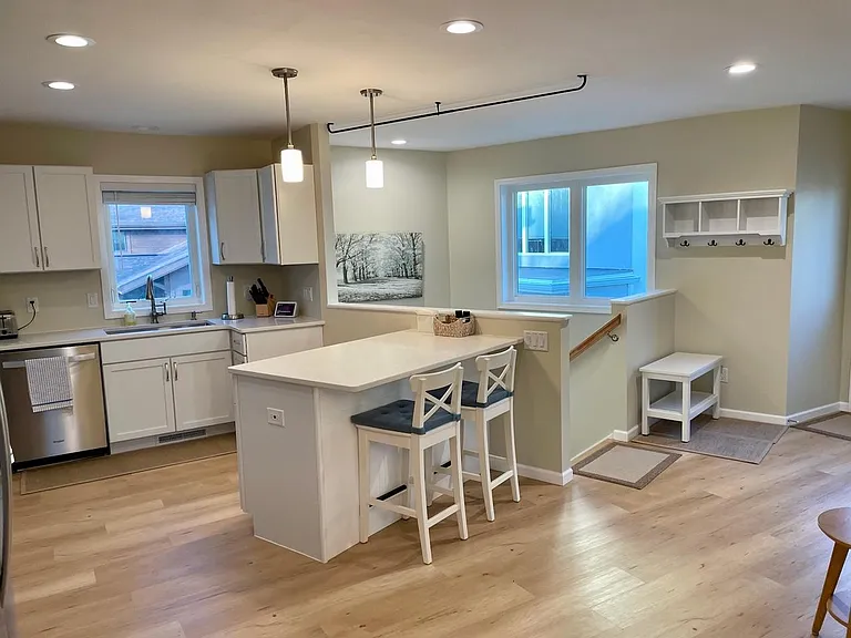Kitchen and mud room area.