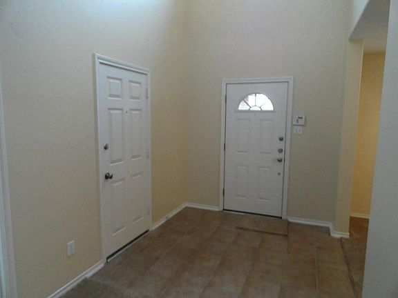 Two story tile entry.