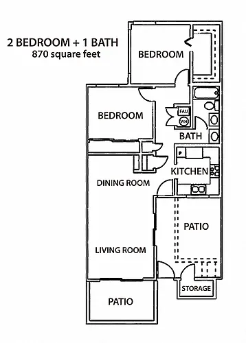 Floor plan Two Bedroom