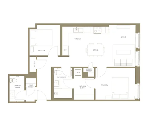 Floor plan Two Bedroom B
