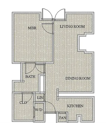 Floor plan A1 - W/D in Closet