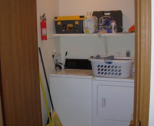 double-door closet with w/d