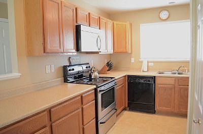 Stainless stove and sink
