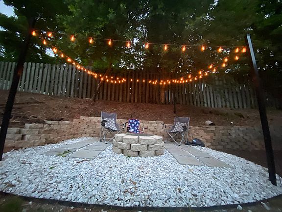 Backyard fire pit