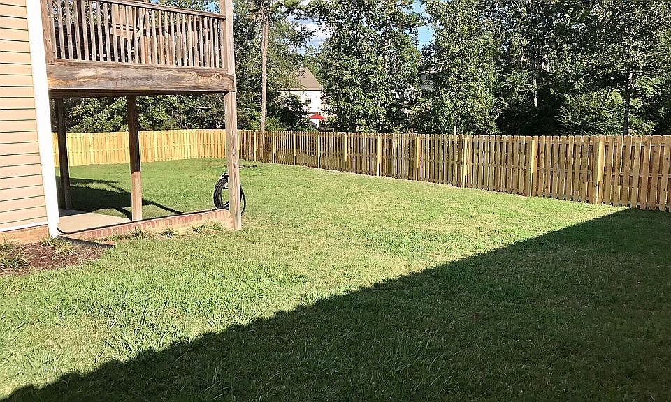 Fenced back yard