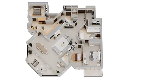 Floor plan 3 Bedroom 3.5 Bath Plan I