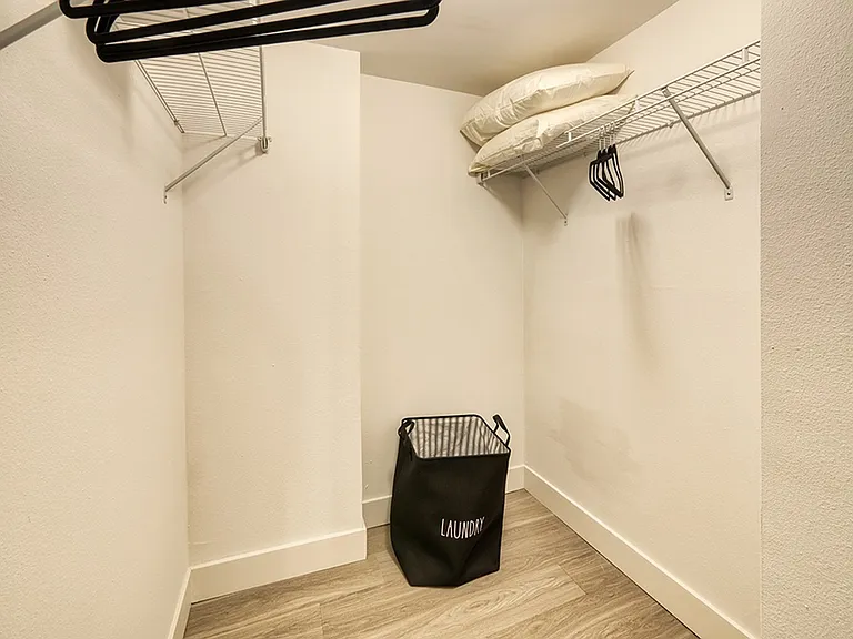 Model apartment closet