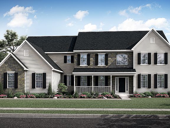 Farmhouse with 3-car garage