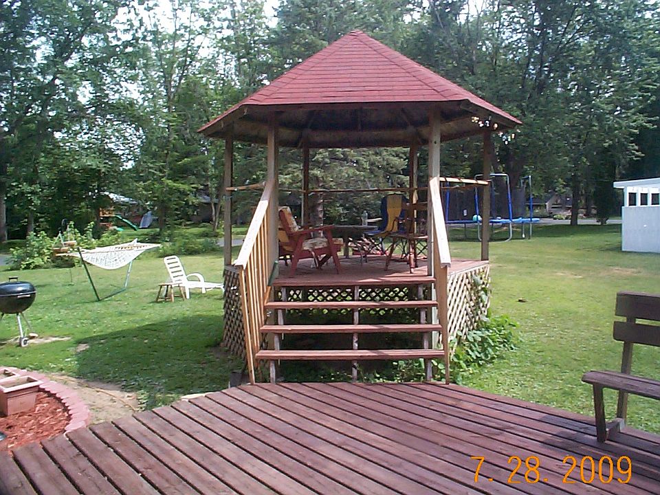 Deck on back of house
