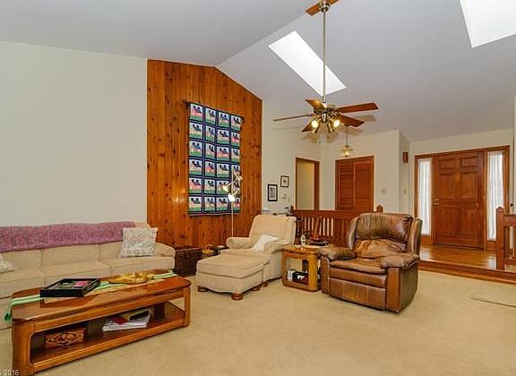 Skylights allow abundant natural light to fill the space