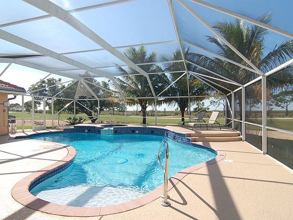 Screened pool and spa 