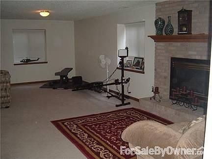 Rec room in basement
						:
						Gas fireplace